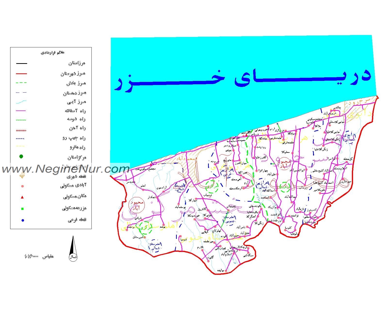 نقشه محمودآباد مازندران و خرید ویلا در محمودآباد